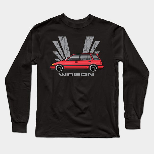 red wagon Long Sleeve T-Shirt by JRCustoms44